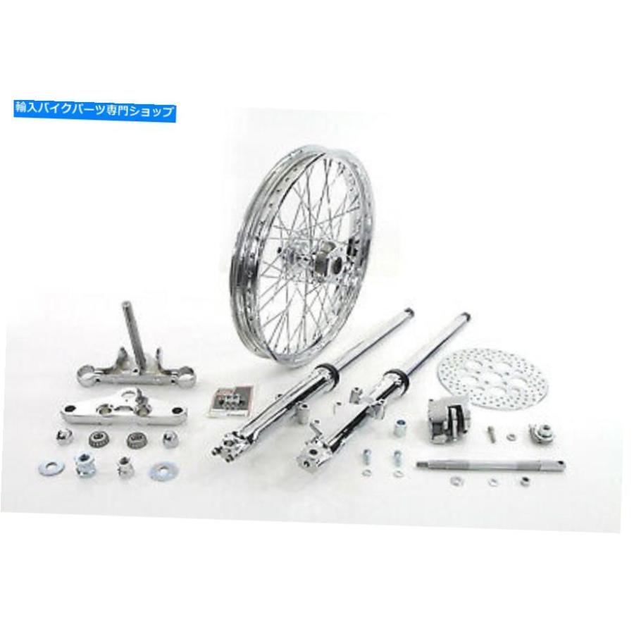 クロームパーツ Chromeスライダーと41mmフォークアセンブリ21 \"ホイールフィットハーレー - ダビッドソン 41mm Fork Assembly with Chrome Sliders 21の画像