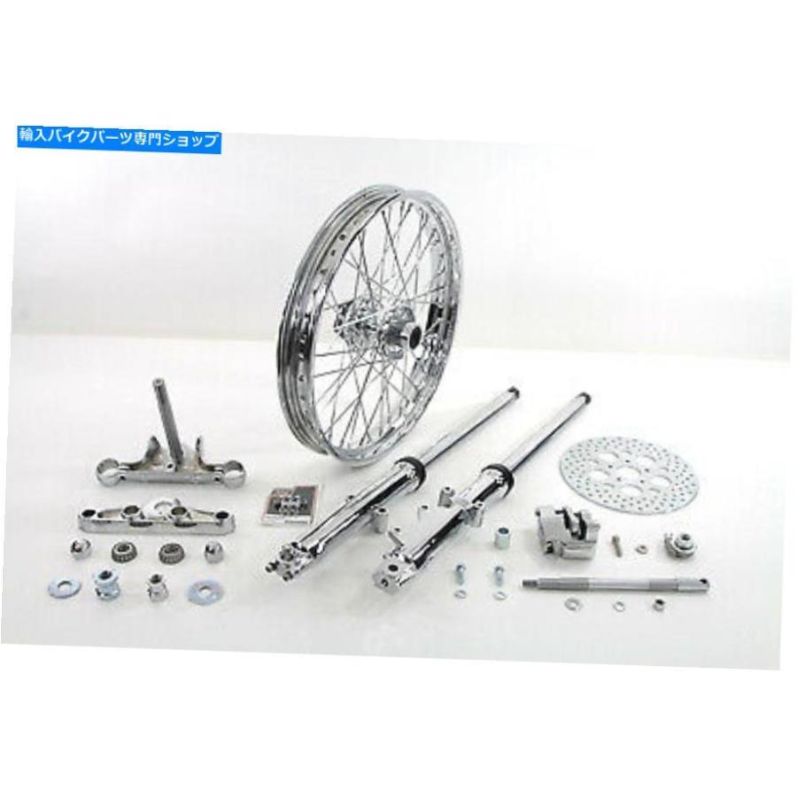 クロームパーツ Chromeスライダーと41mmフォークアセンブリ21 \"ホイールフィットハーレー - ダビッドソン 41mm Fork Assembly with Chrome Sliders 21の画像