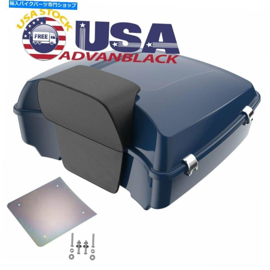 クローム部分品 AdvanBlack Billiard Blue刻んだ周遊旅行容器に並べる積貨委託貨物 Advanblack Billiard Blue Chopped Tour Pack Luggage For Harley Touring 97-20 バイク-その他フレーム関連用品-フレーム