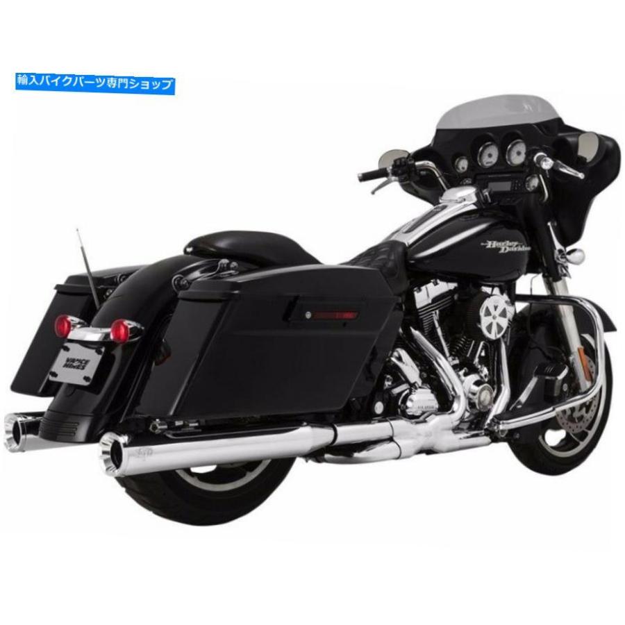 クロームパーツ Vance＆Hines Eliminator 400 Chrome Slip On 4 "ハーレー・マフラー1995-2016 VANCE & HINES ELIMINATOR 400 CHROME SLIP ON 4" MUFF_1