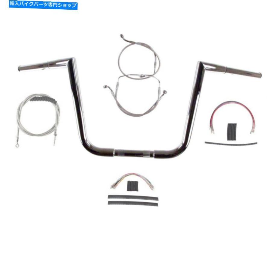 クローム部分品 1 1/4 \"Chrome 12\"" Jarheadハンドルバーキット2008-2013ハーレーロードグライドキングなしABS 1 1/4\"" Chrome 12\"" Jarhead Handlebar K" その他フレーム関連用品-バイク