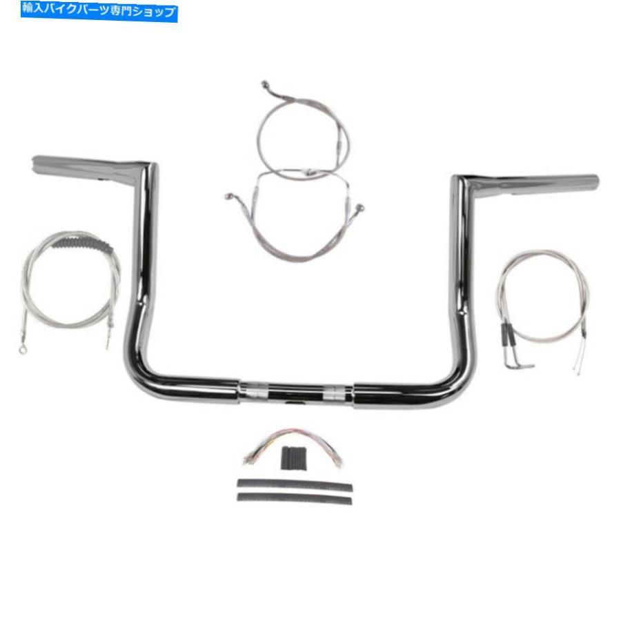 クロームパーツ 1 1/4 "Chrome 10" Twin Peaksハンドルバーキット1996-2006ハーレーエレクトラストリートグライド 1 1/4" Chrome 10" Twin Peaks Hand