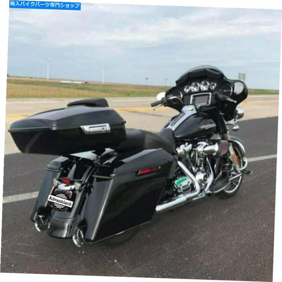 クロームパーツ 97歳以上のハーレーのためのAdvan Vidived Black刻んだツアーPAK Chrome Latch Advan Vivid Black Chopped Tour Pak Chrome Latch Forの画像