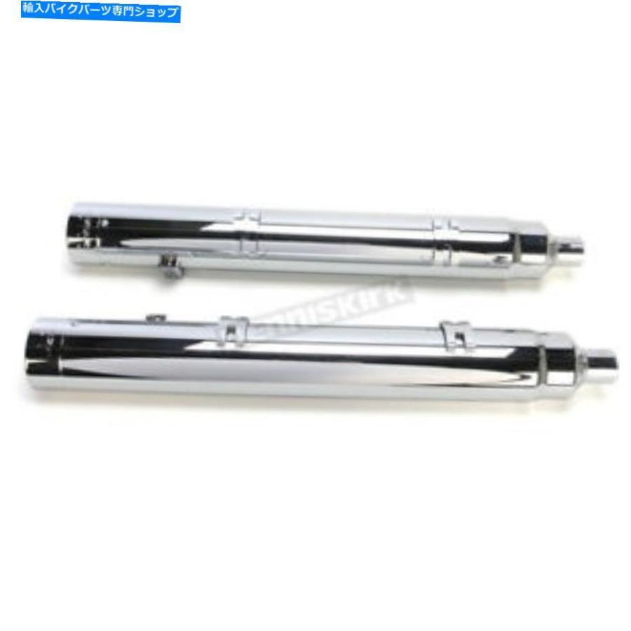クロームパーツ Rinehart Chrome 4 In。スリップオンマフラー/クロムエンドキャップ - 500-0502C Rinehart Chrome 4 in. Slip-On Mufflers w/Chrome E