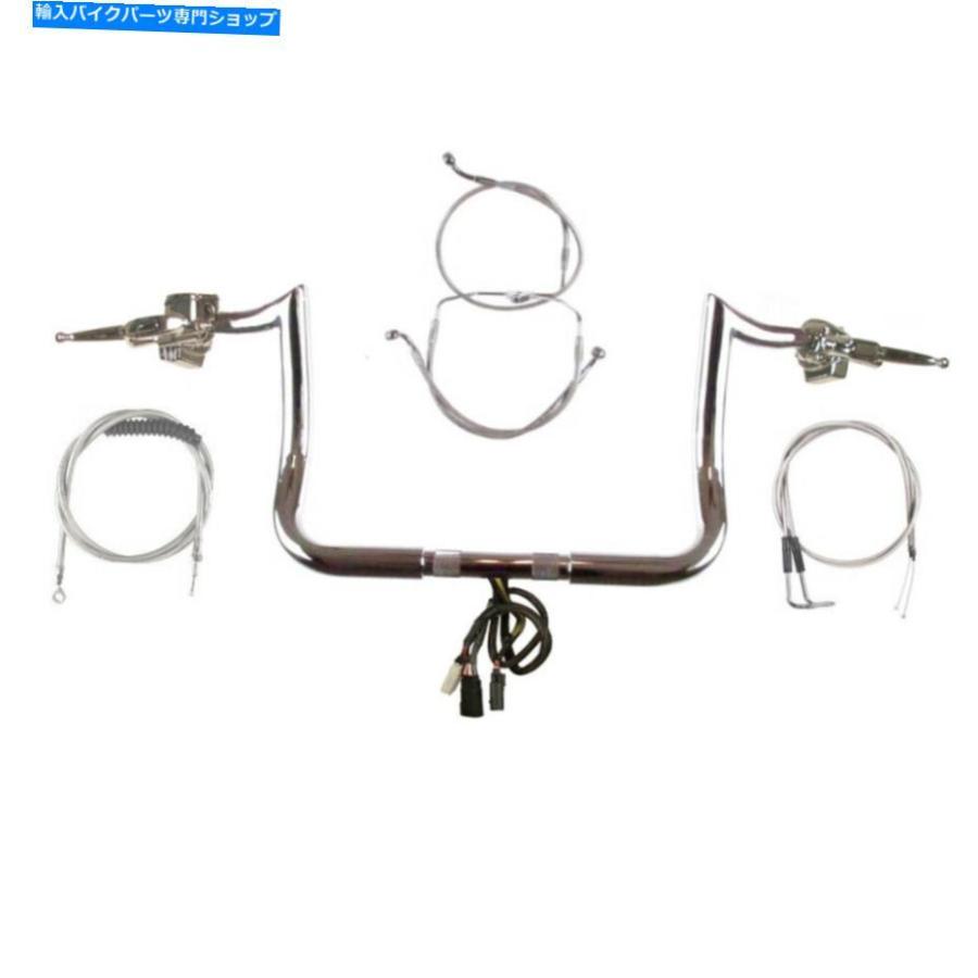 クロームパーツ 1 1/4 "Chrome 10" PRIMEAPEハンドルバーキット1996-2006ハーレーエレクトラグライドW /クルーズ 1 1/4" Chrome 10" PrimeApe Handleb