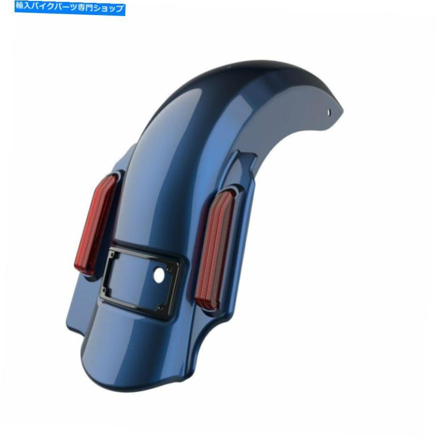 クロームパーツ ビッグブルーパールドミネーターストレッチリアフェンダー2に1フィットハーレーツーリング09-13 Big Blue Pearl Dominator Stretched