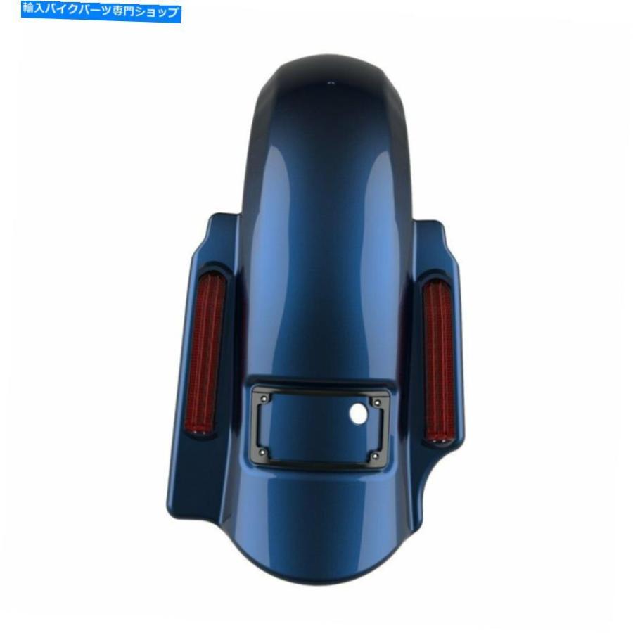 クロームパーツ ビッグブルーパールドミネーターストレッチリアフェンダー2に1フィットハーレーツーリング09-13 Big Blue Pearl Dominator Stretchedの画像