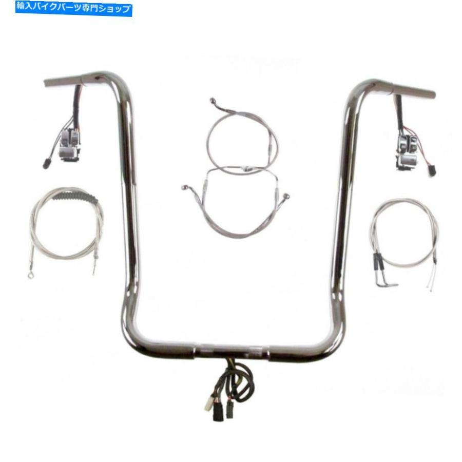クロームパーツ 1 1/4 \"Chrome 22\" Prewreadハンドルバーキット2007ハーレー - ダビッドソンウルトラクラシック 1 1/4\" Chrome 22\" Prewired Handleba