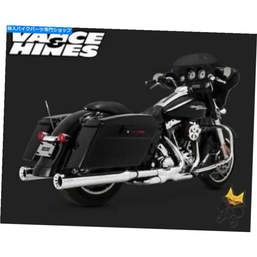 クロームパーツ VANCE＆HINS ELIMINATOR 400 CHROME 4 "スリップオンクロムキャップハーレー1995-16 16703 VANCE & HINES ELIMINATOR 400 CHROME 4" S