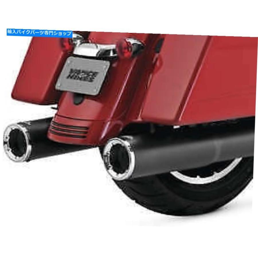 クロームパーツ vance＆hines 46463 Hi出力スリップオンブラッククロムエンドキャップ Vance & Hines 46463 Hi Output Slip-Ons Black with Chrome En
