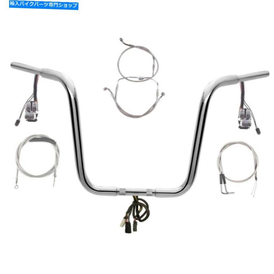 クロームパーツ 1 1/4 \"Chrome 14\" Prewread Wild 1 572 Bar Kit 1996-2006 Harley Road King Nocrois 1 1/4\" Chrome 14\" Prewired Wild 1 572 Bar Ki