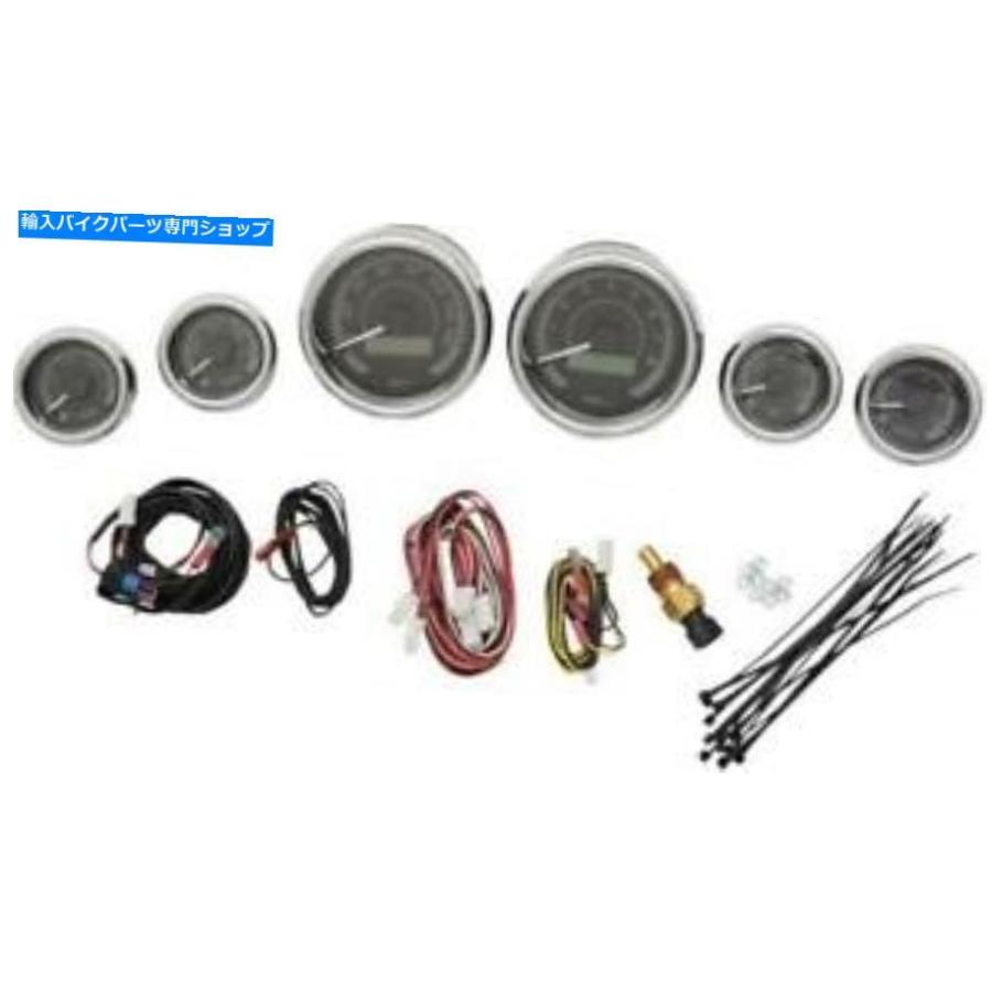 クロームパーツ Dakota Digital MVX 6パックゲージブラック/グレークロームベゼル＃MVX-8604-KG-C Dakota Digital MVX 6-Pack Gauge Black/Gray Chrom