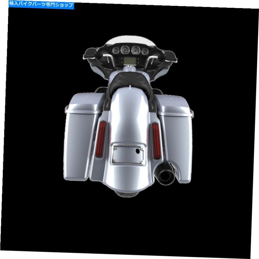 クロームパーツ 2014+ハーレーのための1つの支配者延伸リアフェンダーへの素晴らしい銀2 Brilliant Silver 2 into 1 Dominator Stretched Rear Fenderの画像
