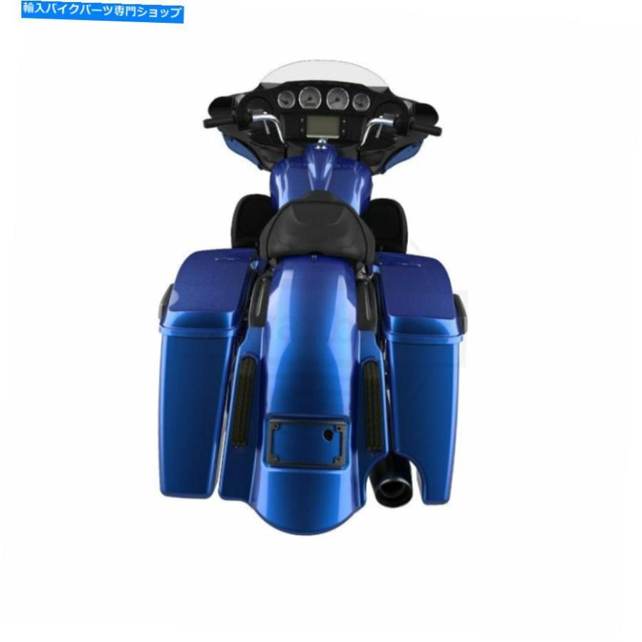 クロームパーツ 1つの支配者に1つの支配者に伸びたリアフェンダーへ14+ハーレーツーリング Superior Blue 2 into 1 Dominator Stretched Rear Fenderの画像