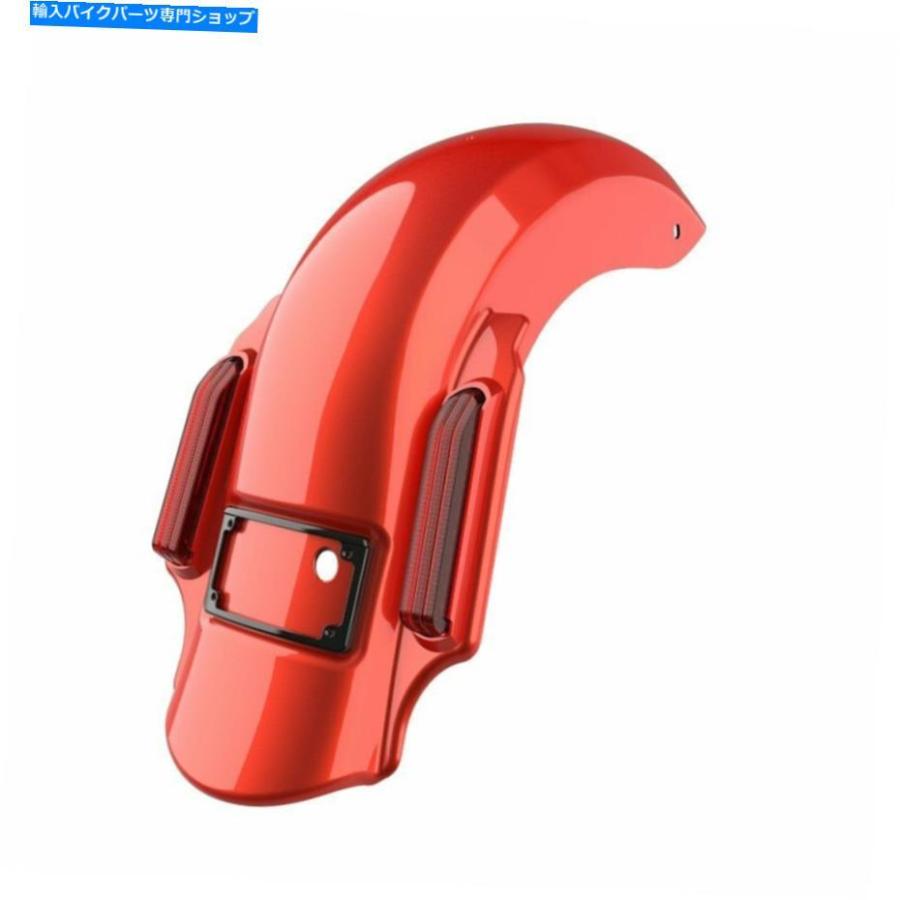 クロームパーツ キャンディオレンジドミネーターストレッチリアフェンダーはハーレーツーリング09-13 Candy Orange Dominator Stretched Rear Fender