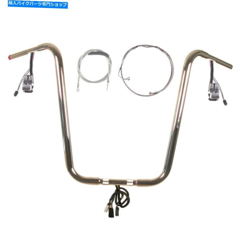 クロームパーツ 1 1/4 Chrome 20 Prewread Bar Kit 2008-2013ハーレー