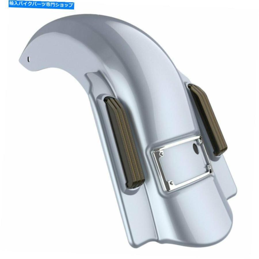 クロームパーツ ブリリアントシルバーデュアルカットドミネーターストレッチリアフェンダーフィット2014+ハーリー Brilliant Silver Dual Uncut Domin