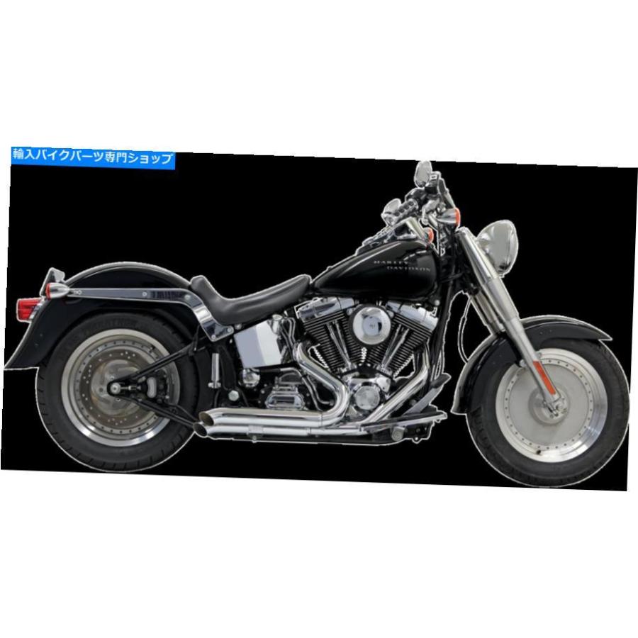 クロームパーツ Bassani Chrome 2-2 Pro Street Equistain for 86-17ハーレーソフトFXST FXS FLSTN Bassani Chrome 2-2 Pro Street Exhaust for 86-17