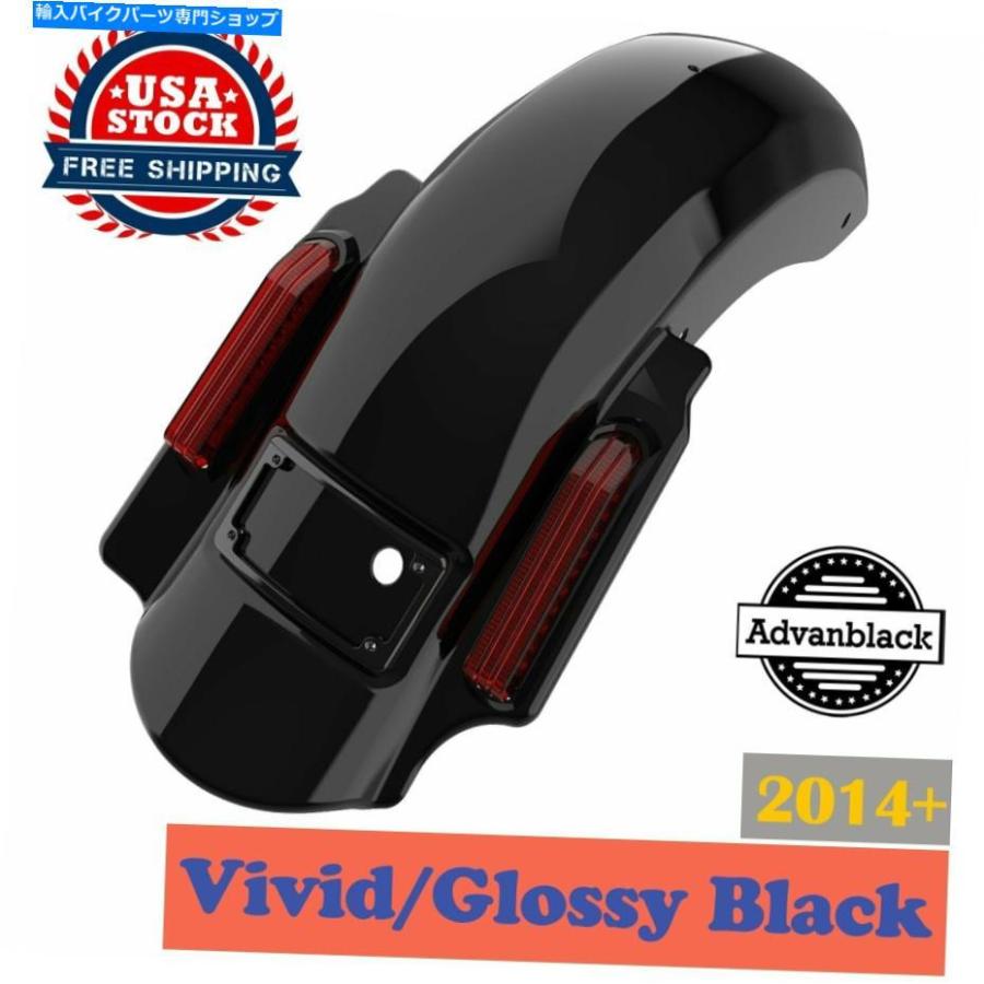 クロームパーツ ADVAN VIDBID BLACK 2 IN 1支配者ストレッチリアフェンダーのハーレーツーリング14+ Advan Vivid Black 2 in 1 Dominator Stretched R