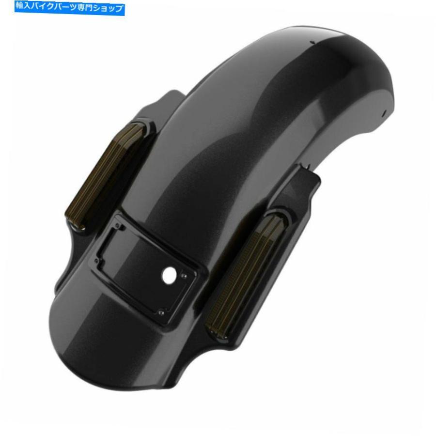 クロームパーツ Advan Black Quartz支配者が2014+ Harley Davidsonのリアフェンダーを伸ばした Advan Black Quartz Dominator Stretched Rear Fender