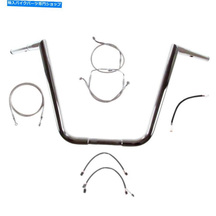 クローム部分品 1 1/4 \"Chrome 16\"" Jarheadハンドルバーキット2017＆Up Harley Road KingなしABS 1 1/4\"" Chrome 16\"" Jarhead Handlebar Kit 2017 \u0026 Up" バイク-フレーム-車、バイク、自転車