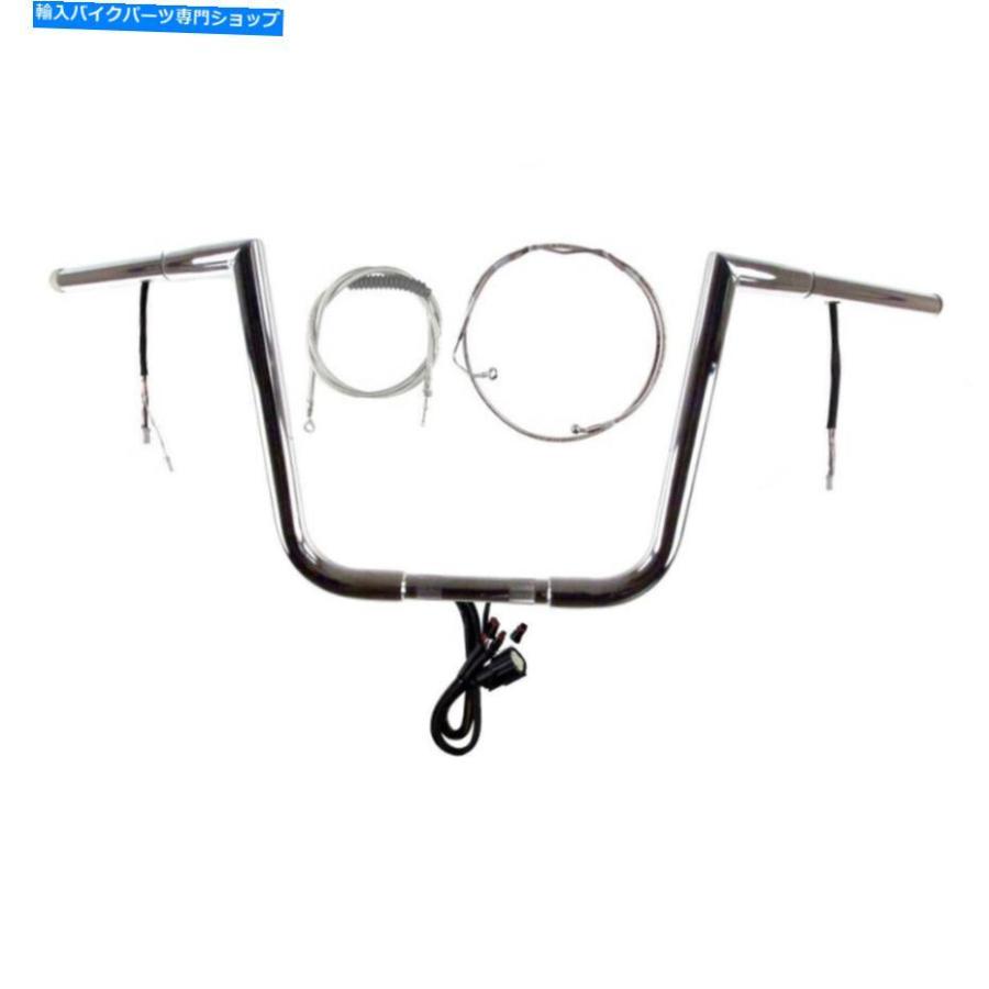 クロームパーツ 1 1/4 Chrome 12 Prewread Jarhead Bar Kit 2014-2016