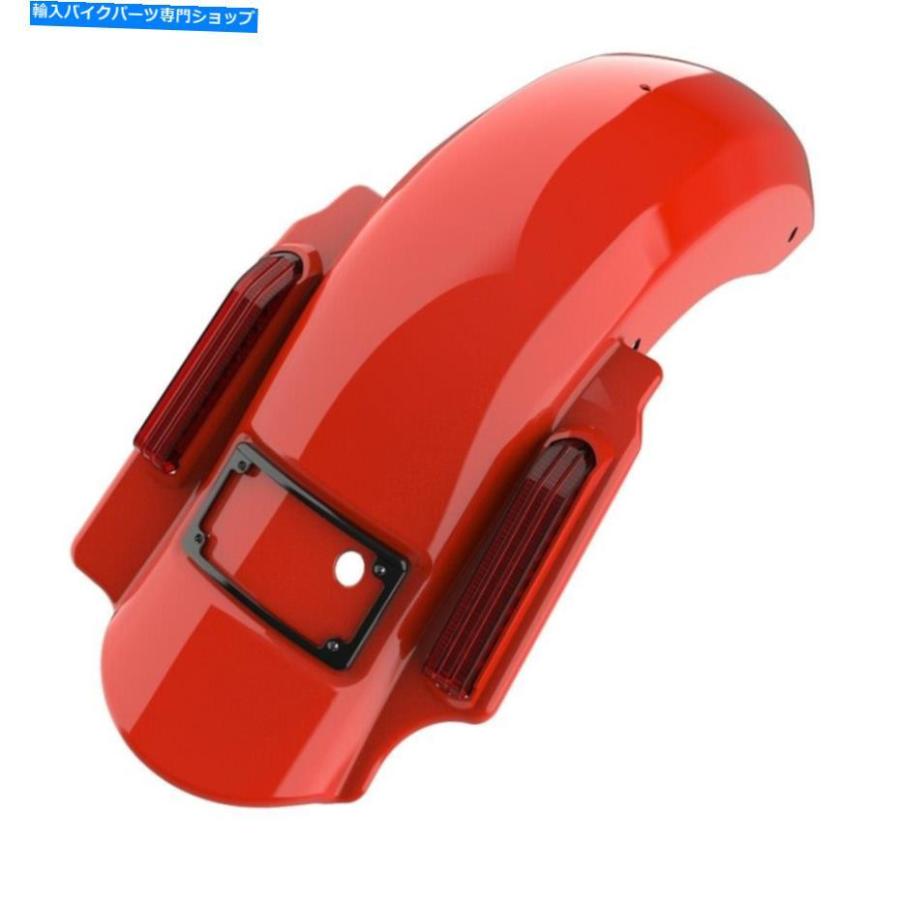 クロームパーツ Laguna Orange 2へ1つの支持されたリアフェンダーフィット14+ハーレーツーリング Laguna Orange 2 into 1 Dominator Stretched Rear F