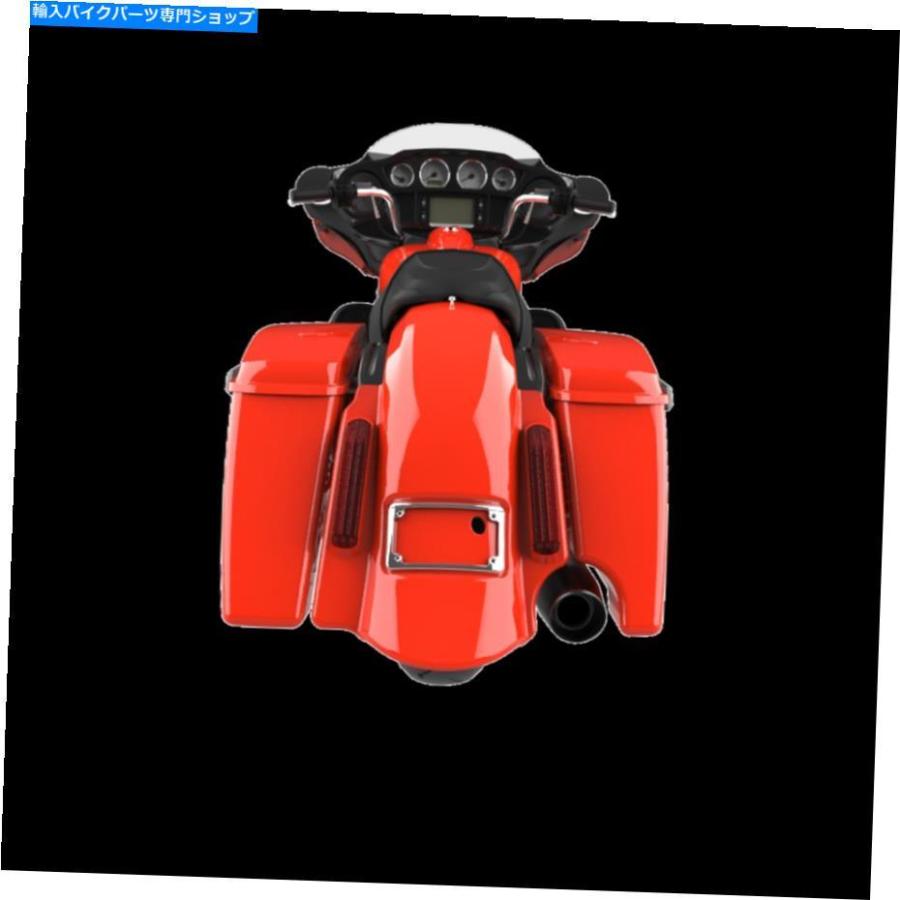 クロームパーツ Laguna Orange 2へ1つの支持されたリアフェンダーフィット14+ハーレーツーリング Laguna Orange 2 into 1 Dominator Stretched Rear Fの画像