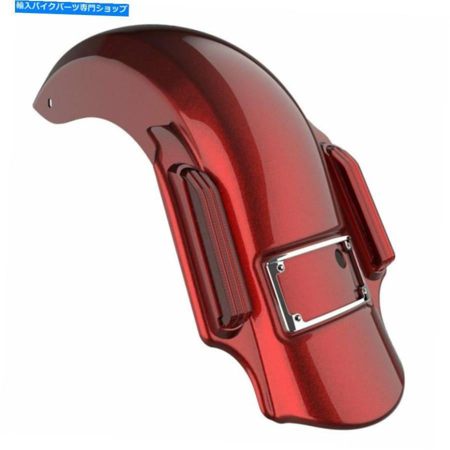 クロームパーツ ハードキャンディホットロッド赤いフレーク支配者は、2014+ハーレーのためのリアフェンダーを伸ばした Hard Candy Hot Rod Red Flake