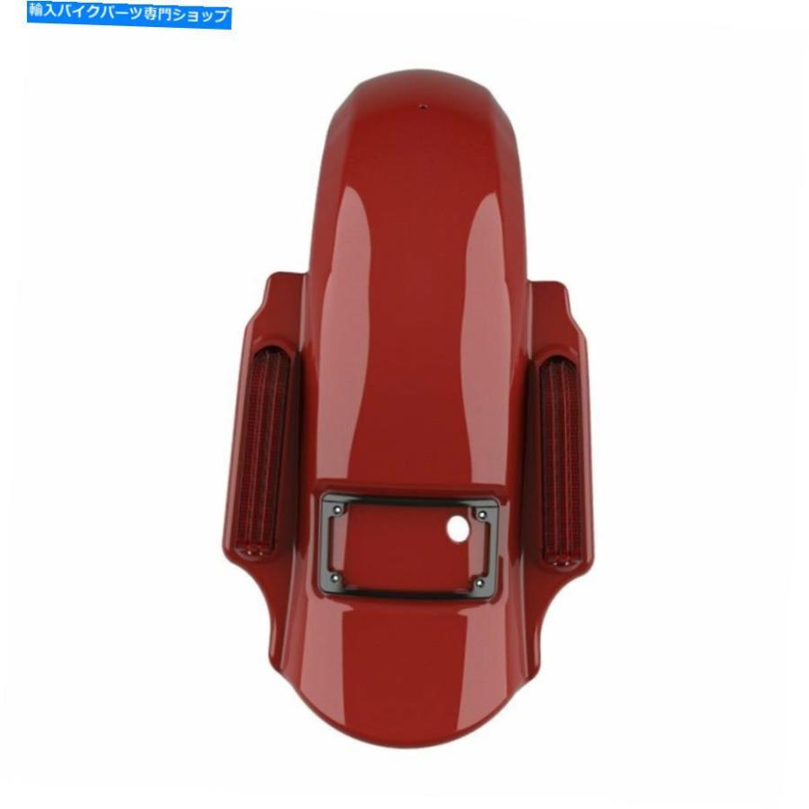 クロームパーツ Red Hot Sunglo Dominatorストレッチリアフェンダー2009-2013 Red Hot Sunglo Dominator Stretched Rear Fender For Harley 2009-2013の画像