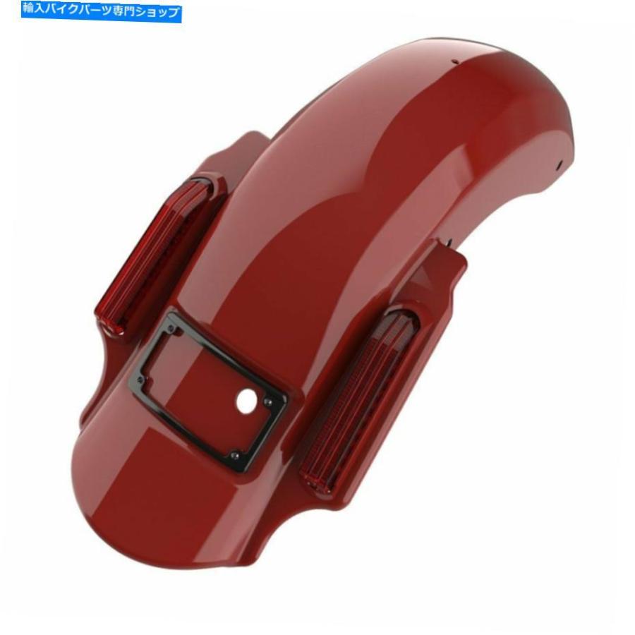 クロームパーツ Red Hot Sunglo Dominatorストレッチリアフェンダー2009-2013 Red Hot Sunglo Dominator Stretched Rear Fender For Harley 2009-2013の画像