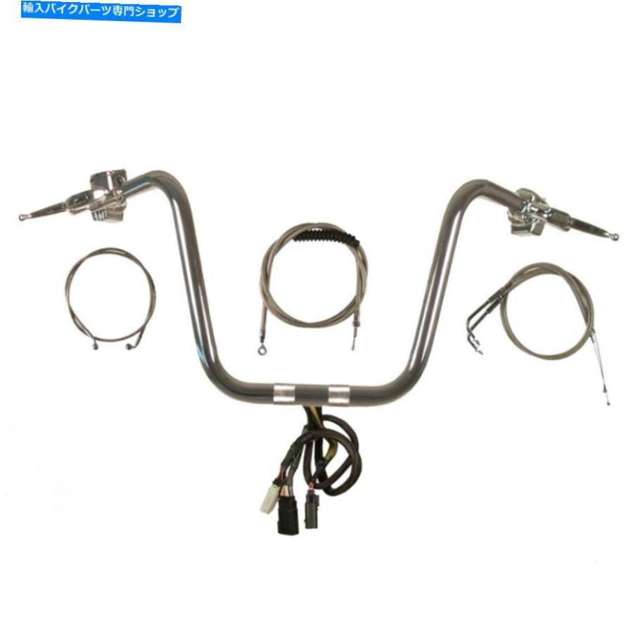 クロームパーツ 1 1/4 "Chrome 16" APEハンガーハンドルCKIT 2008-2011ハーレーダイナ脂肪ボブ 1 1/4" Chrome 16" Ape Hanger Handlebar CKit 2008-20