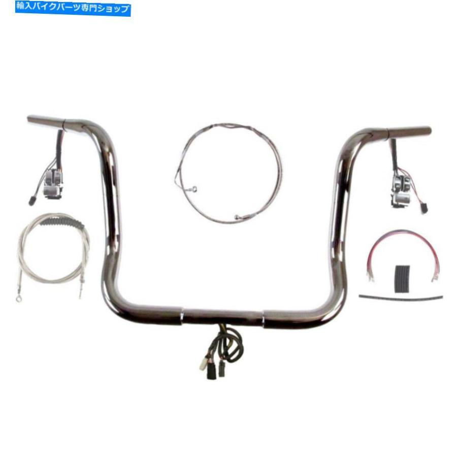 クロームパーツ 1 1/4 \"Chrome 14\" Prewreadハンドルバーキット2008-2013ハーリーウルトラクラシックW / ABS 1 1/4\" Chrome 14\" Prewired Handlebar K
