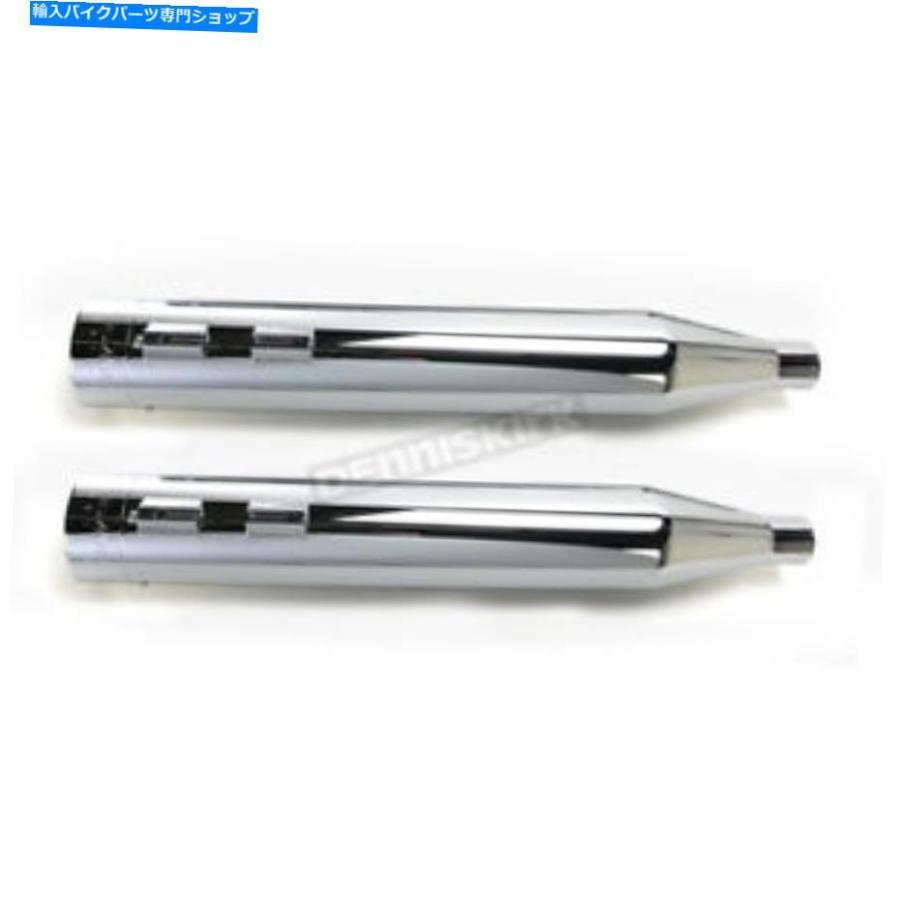 クロームパーツ Rinehart 4 "スリップオンマフラー/クロムエンドキャップ - 500-0104C（CAへの船なし） Rinehart 4" Slip-On Mufflers w/Chrome End C