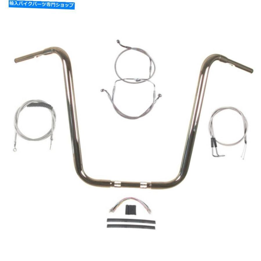 クローム部分品 1 1/4 \"Chrome 18\"" Apeハンガーハンドルバーキット2007ハーレーロードグライドキングクルーズ 1 1/4\"" Chrome 18\"" Ape Hanger Handleba" フレーム-バイク
