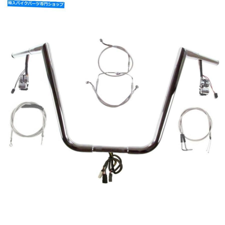クロームパーツ 1 1/4 \"Chrome 16\" Prewread Jarhead Bar Kit 1996-2006ハーレーロードキングなしクルーズなし 1 1/4\" Chrome 16\" Prewired Jarhead B