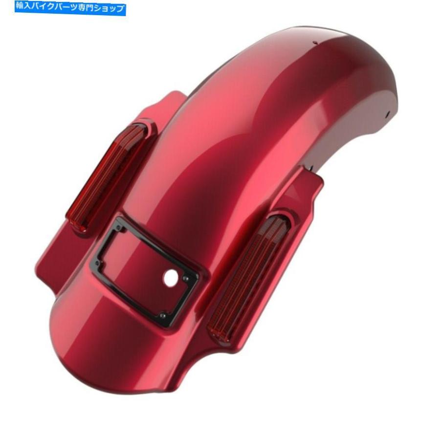 クロームパーツ ベロシティレッドサングル2へ1つの支配者ストレッチリアフェンダーフィット2014+ハーレー Velocity Red Sunglo 2 into 1 Dominator St