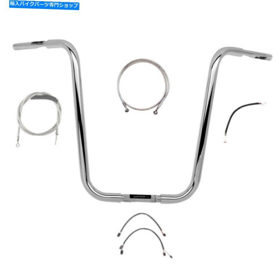 クローム部分品 1 1/4 \"Chrome Wild 1 WO571 20\"" APEハンガー一揃いの道具2018＆Up Harley SuspailなしABS 1 1/4\"" Chrome Wild 1 WO571 20\"" Ape Hanger Kit" その他フレーム関連用品-バイク