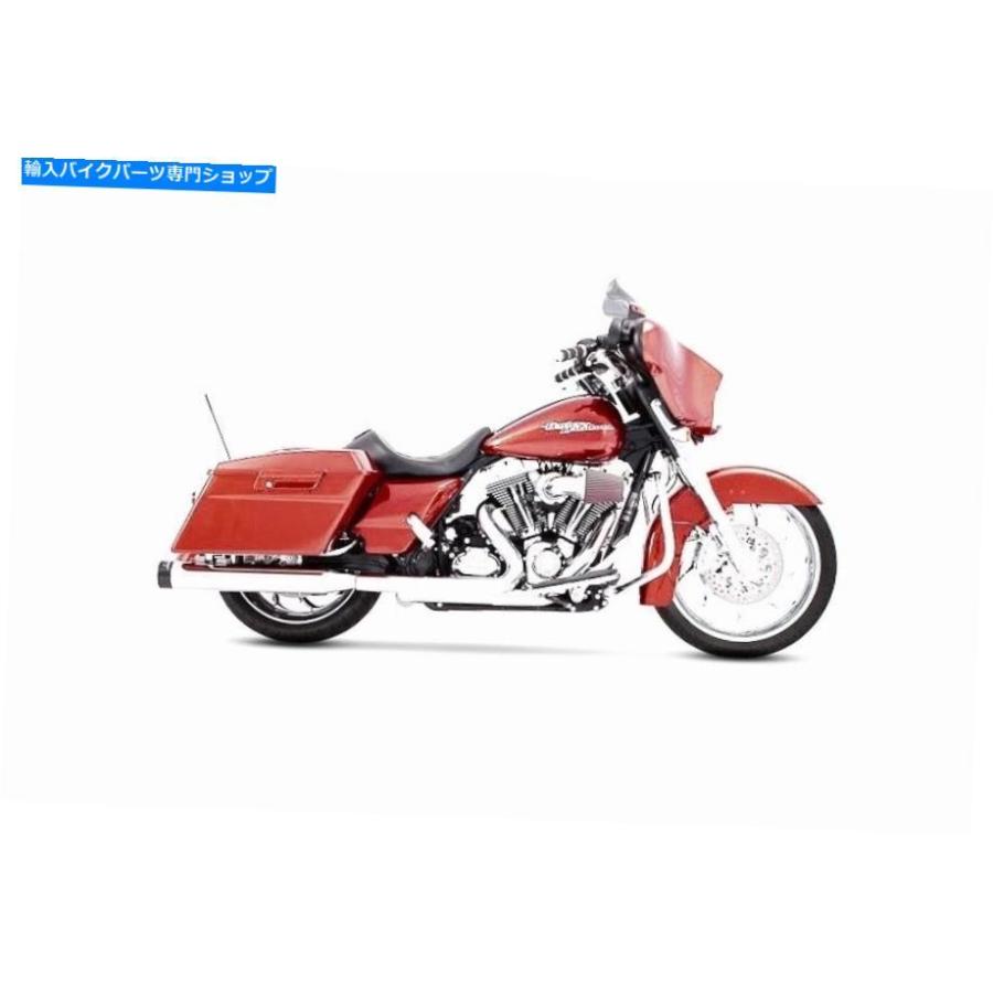 クロームパーツ Rinehart Chromeエキゾースト4 "ブラックチップハーリーツーリング95-16が付いているマフラーのスリップ Rinehart Chrome Exhaust 4"_1