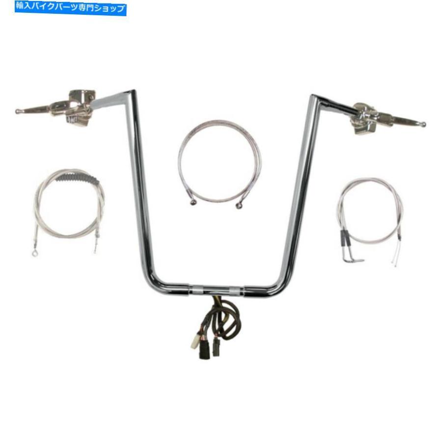 クロームパーツ 1 1/4 \"Chrome 19\" Twin PeaksハンドルバーCKIT 1996-2005ハーレー - Davidson Dyna 1 1/4\" Chrome 19\" Twin Peaks Handlebar CKit 19