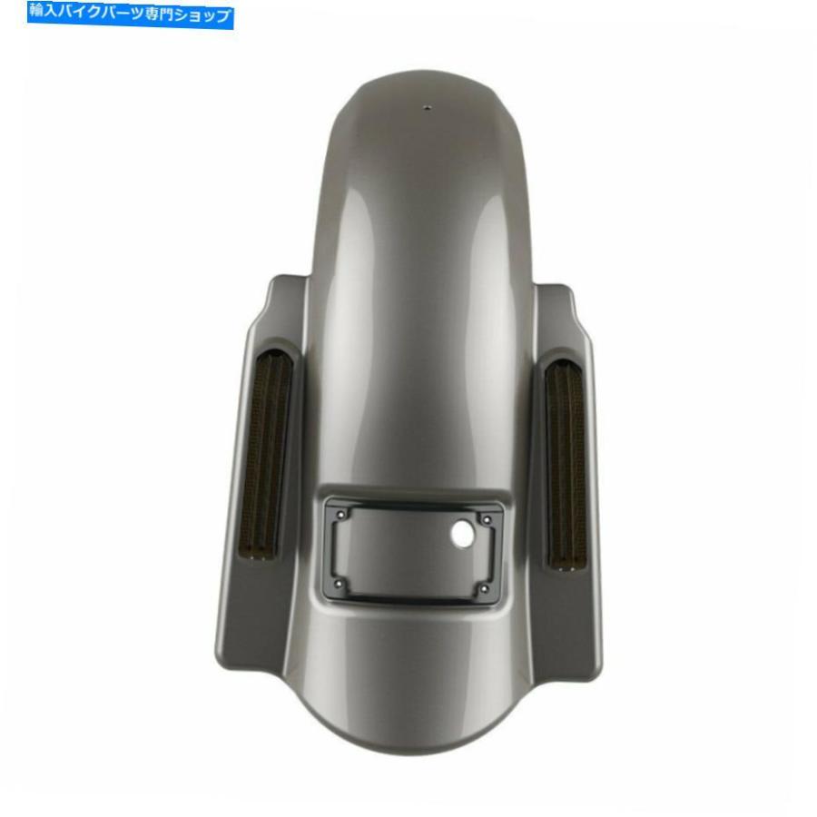 クロームパーツ Pewter Pearl Dominatorストレッチリアフェンダーはハーレー2009-2013のための切り欠き Pewter Pearl Dominator Stretched Rear Fende