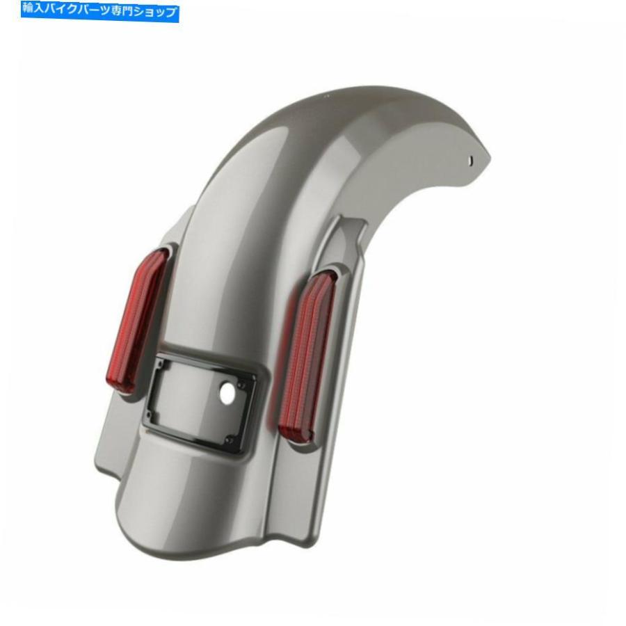 クロームパーツ Pewter Pearl Dominatorストレッチリアフェンダーはハーレー2009-2013のための切り欠き Pewter Pearl Dominator Stretched Rear Fendeの画像