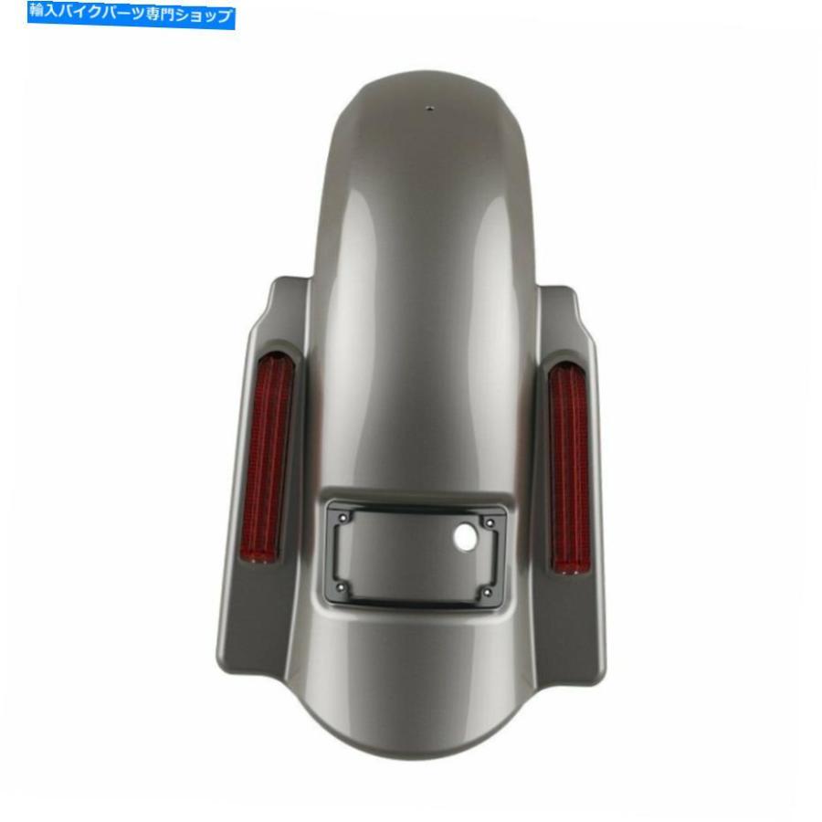 クロームパーツ Pewter Pearl Dominatorストレッチリアフェンダーはハーレー2009-2013のための切り欠き Pewter Pearl Dominator Stretched Rear Fendeの画像