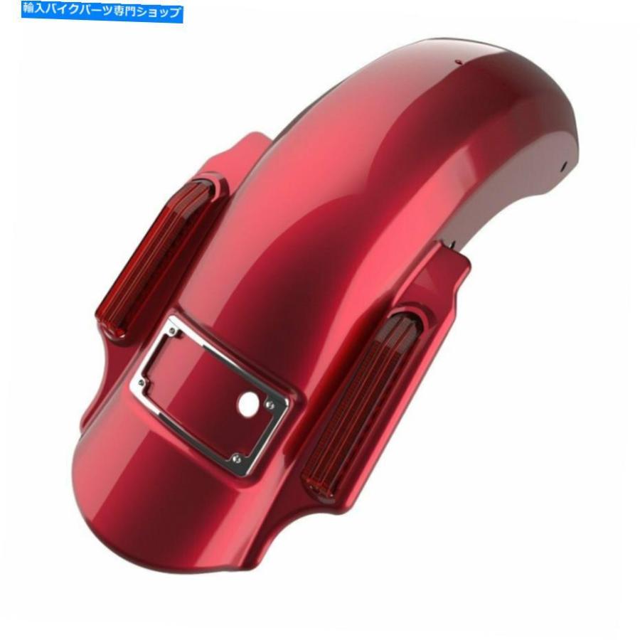 クロームパーツ AdvanBlack Velocity Red Sunglo Dominatorストレッチリアフェンダーフィット2014+ハーレー Advanblack Velocity Red Sunglo Dominato