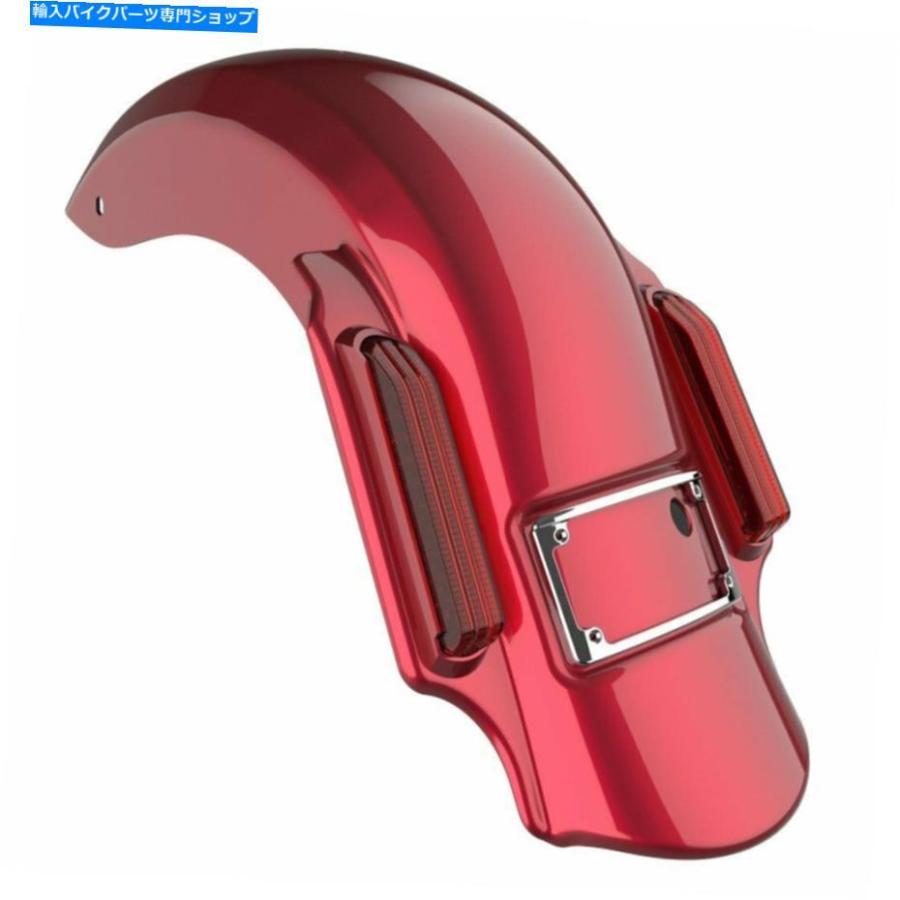 クロームパーツ AdvanBlack Velocity Red Sunglo Dominatorストレッチリアフェンダーフィット2014+ハーレー Advanblack Velocity Red Sunglo Dominatoの画像