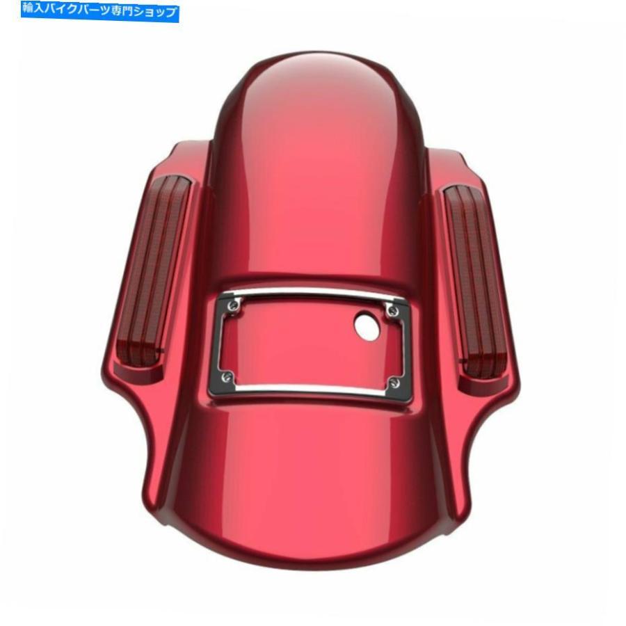 クロームパーツ AdvanBlack Velocity Red Sunglo Dominatorストレッチリアフェンダーフィット2014+ハーレー Advanblack Velocity Red Sunglo Dominatoの画像