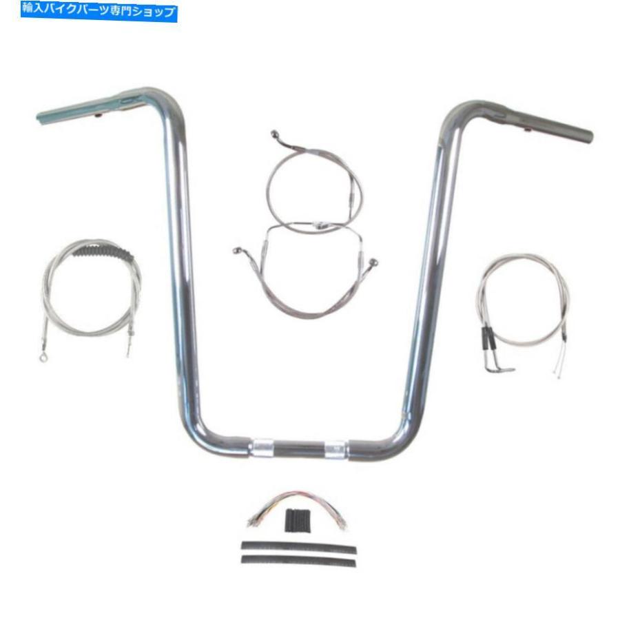 クローム部分品 1 1/4 \"Chrome Nrown 18\""ハンドルバーキット1996-2006ハーレーロードグライドキングクルーズ 1 1/4\"" Chrome Narrow 18\"" Handlebar Kit" フレーム-その他フレーム関連用品-車、バイク、自転車