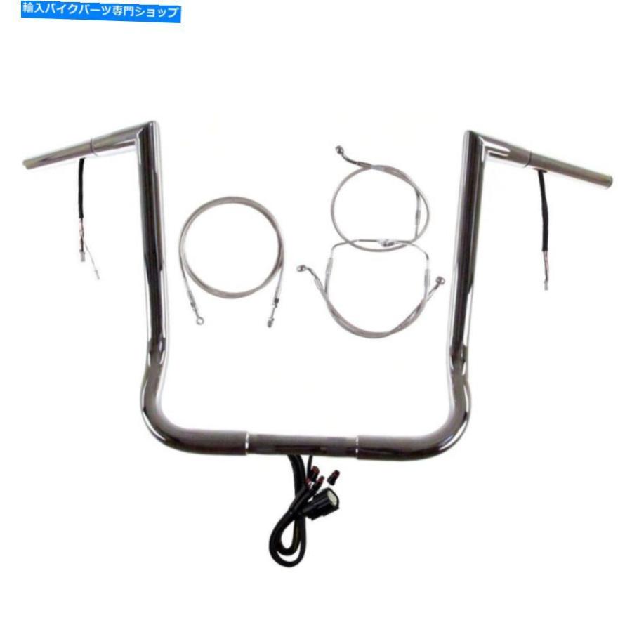 クロームパーツ 1 1/4 "Chrome 16" Prewread Jarhead Bar Kit 2014-2015ハーレーストリートグライドなしABS 1 1/4" Chrome 16" Prewired Jarhead Bar