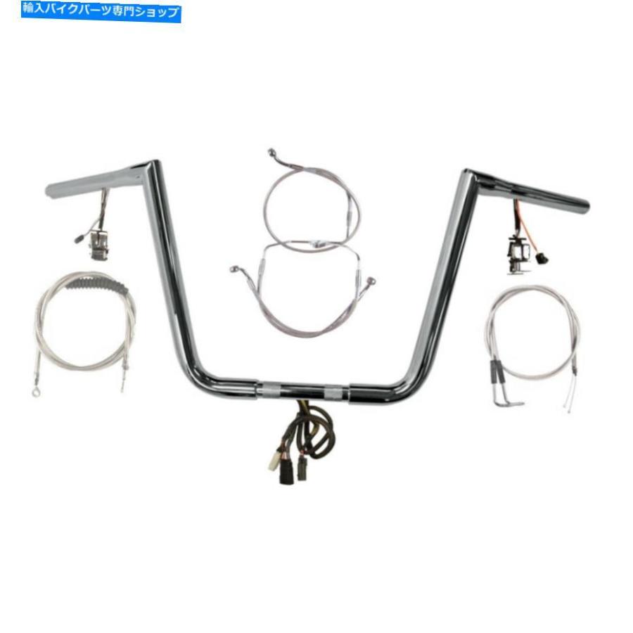 クロームパーツ 1 1/4 \"Chrome 13\" Prewread Twin Peaks Bar Kit 1996-2006ハーレーロードキングNOCRUIZ 1 1/4\" Chrome 13\" Prewired Twin Peaks Bar