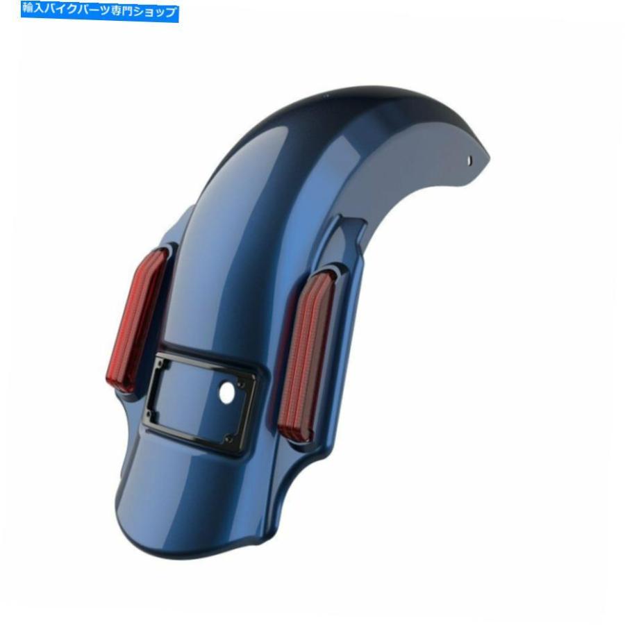 クロームパーツ ビッグブルーパールドミネーターストレッチリアフェンダーフィットハーレー2009-2013 Big Blue Pearl Dominator Stretched Rear Fendeの画像